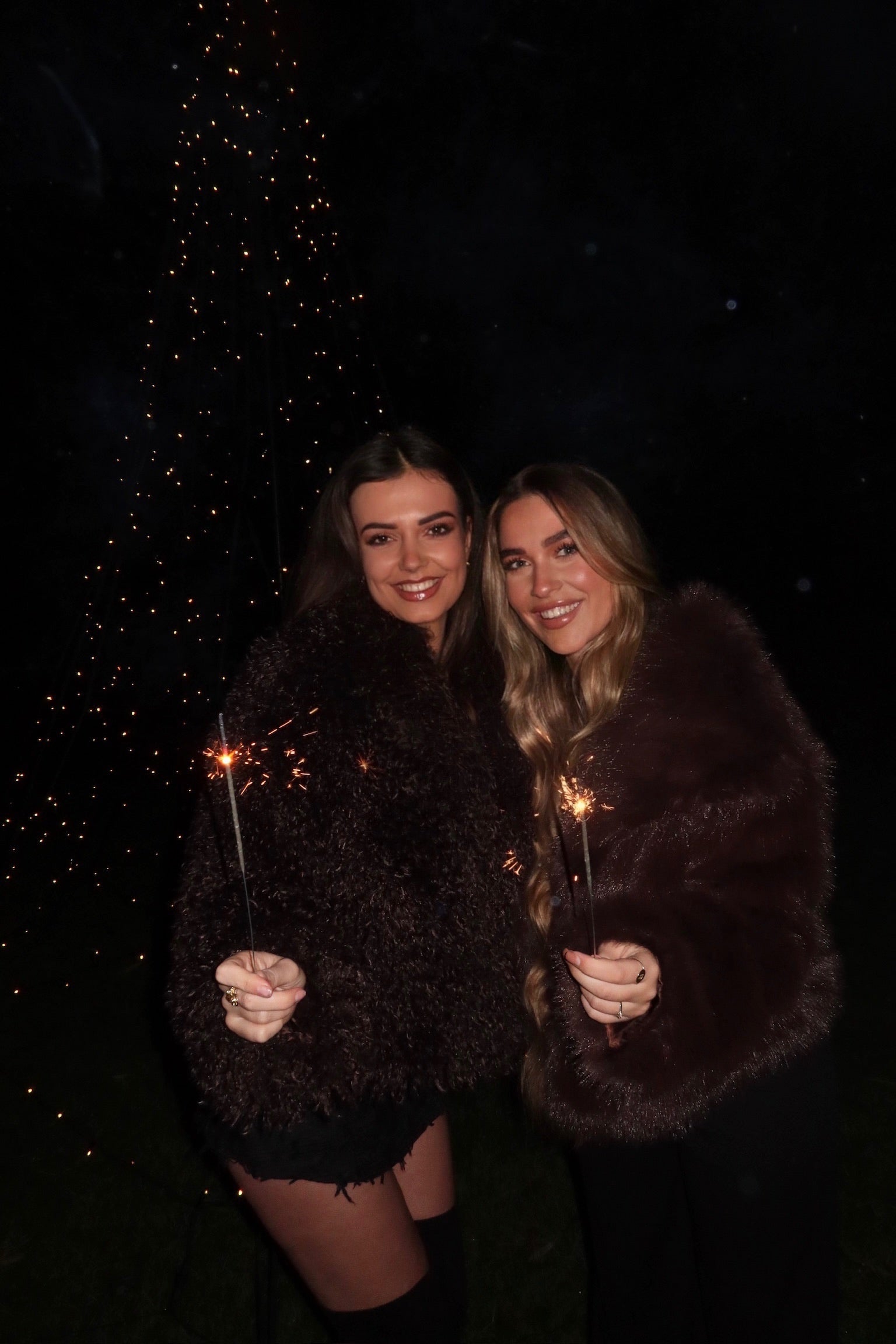 faux fur coat brown women