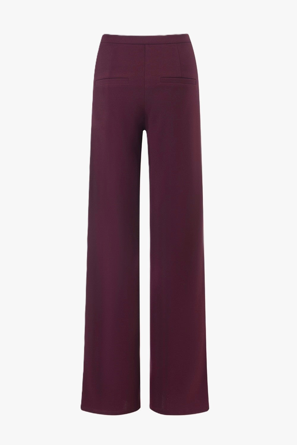 Crepe wide leg pants burgundy women