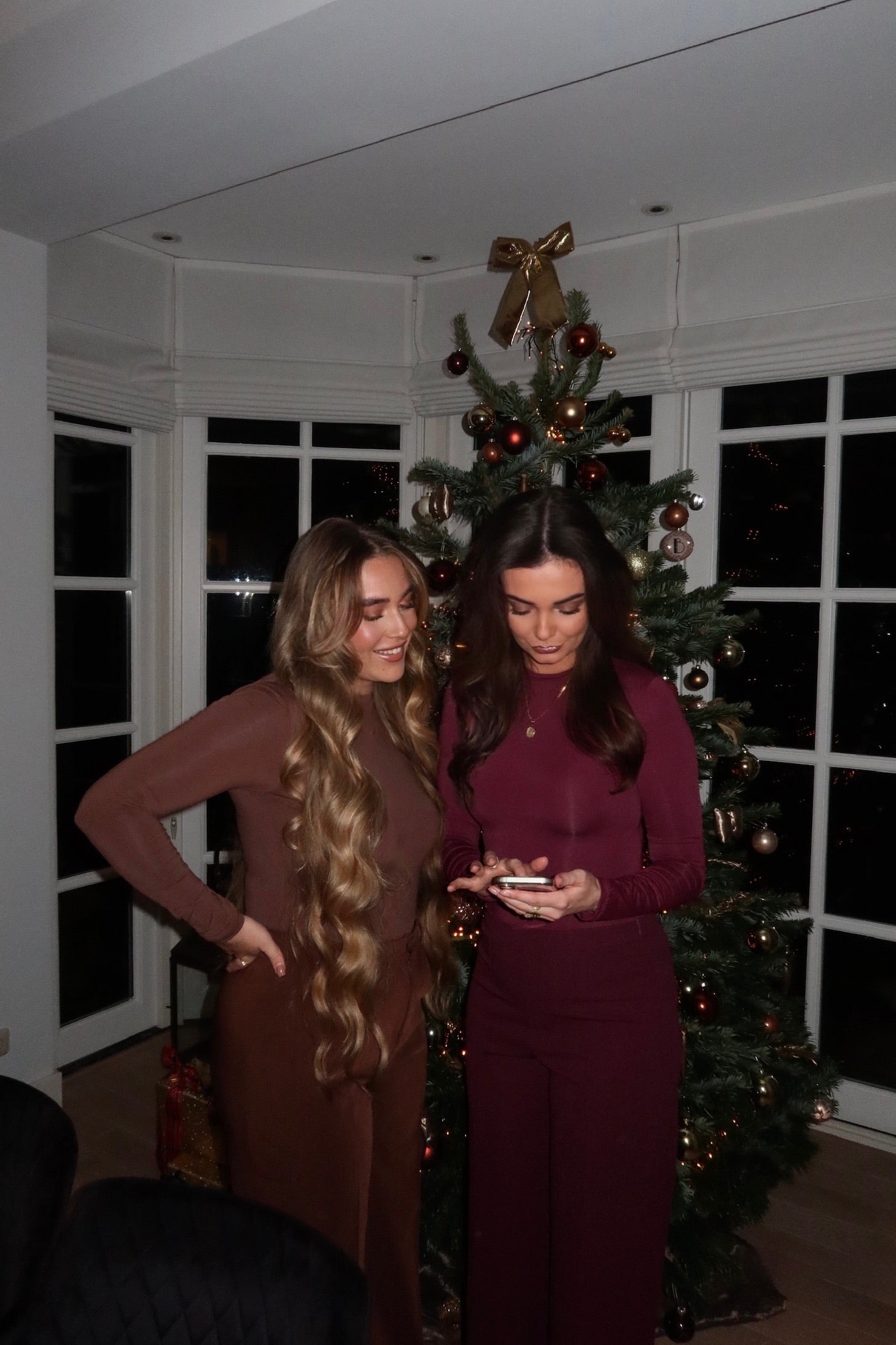 Crepe wide leg pants burgundy women