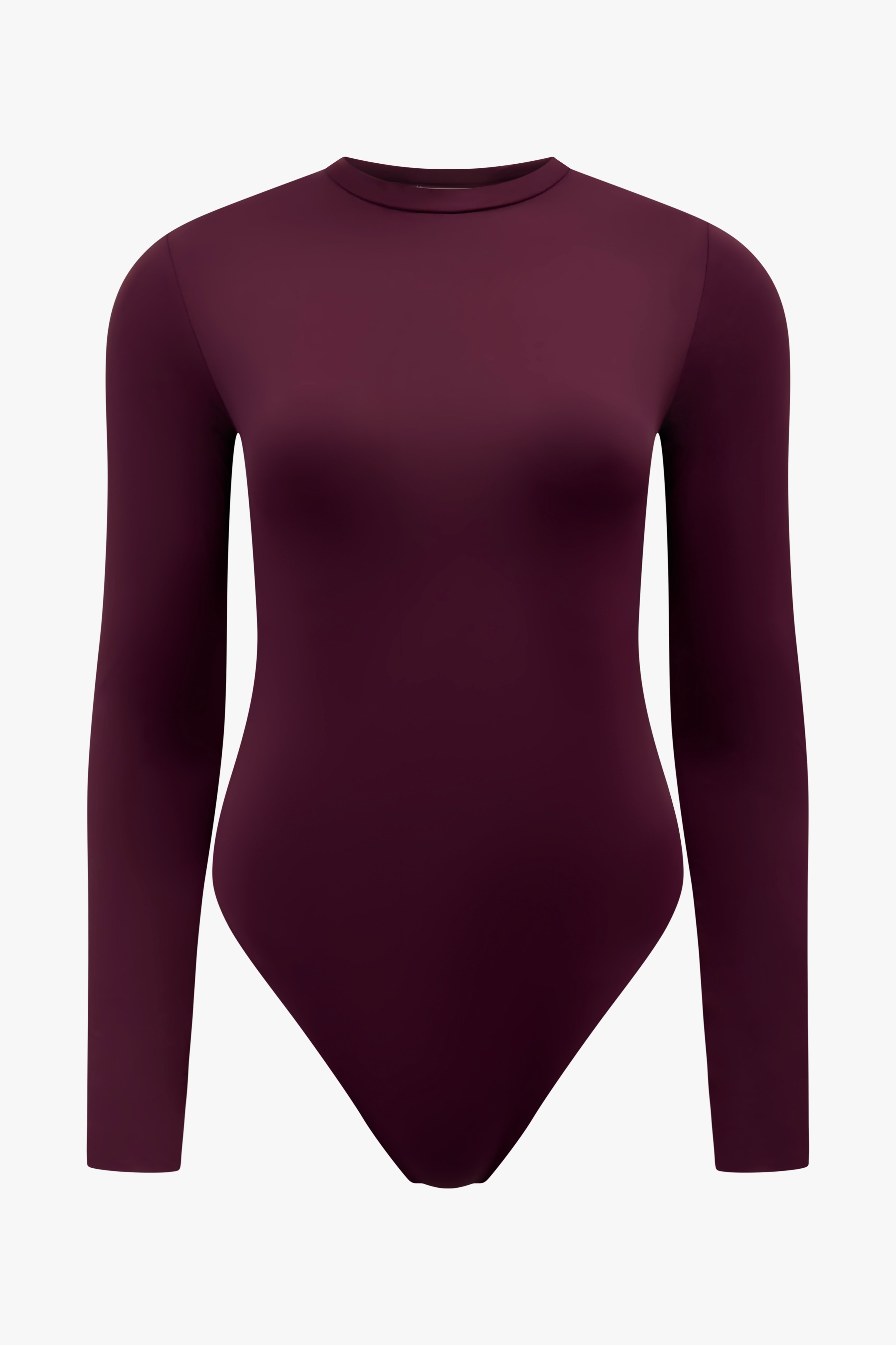 The longsleeve collar body burgundy women