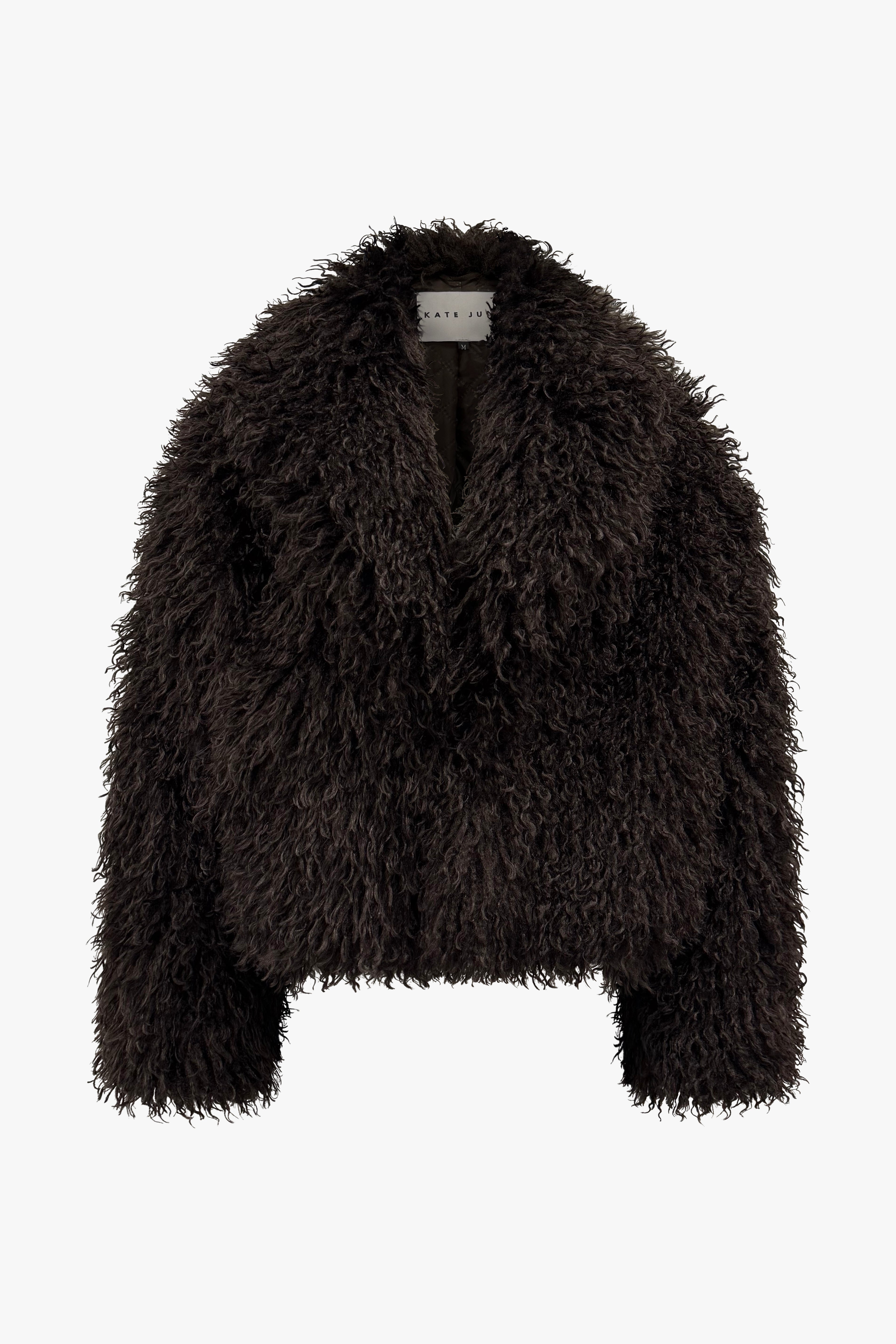 The oversized hairy coat brown women