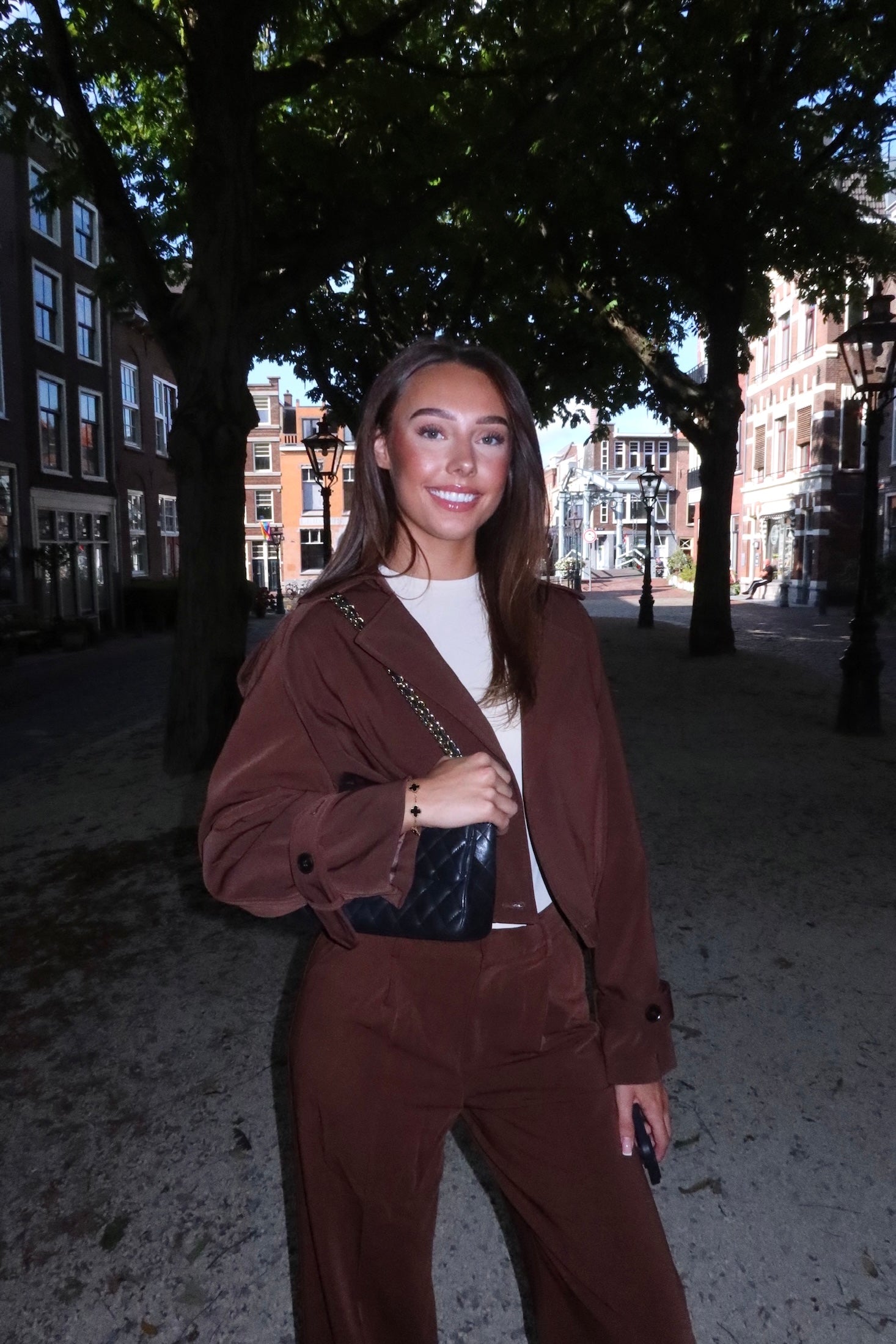 Classy co-ord choco brown women