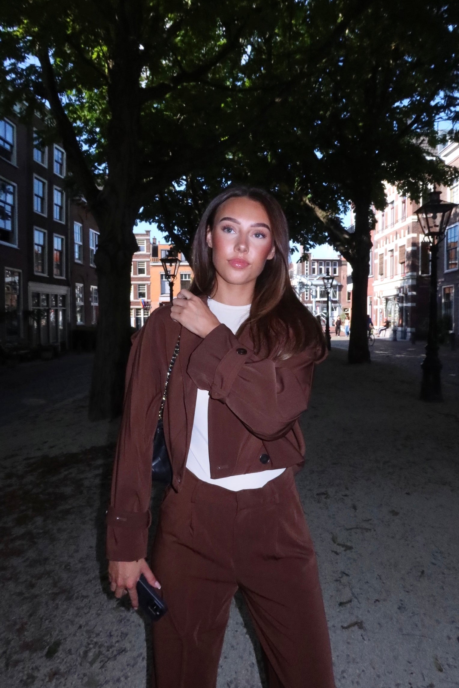 Classy co-ord choco brown women
