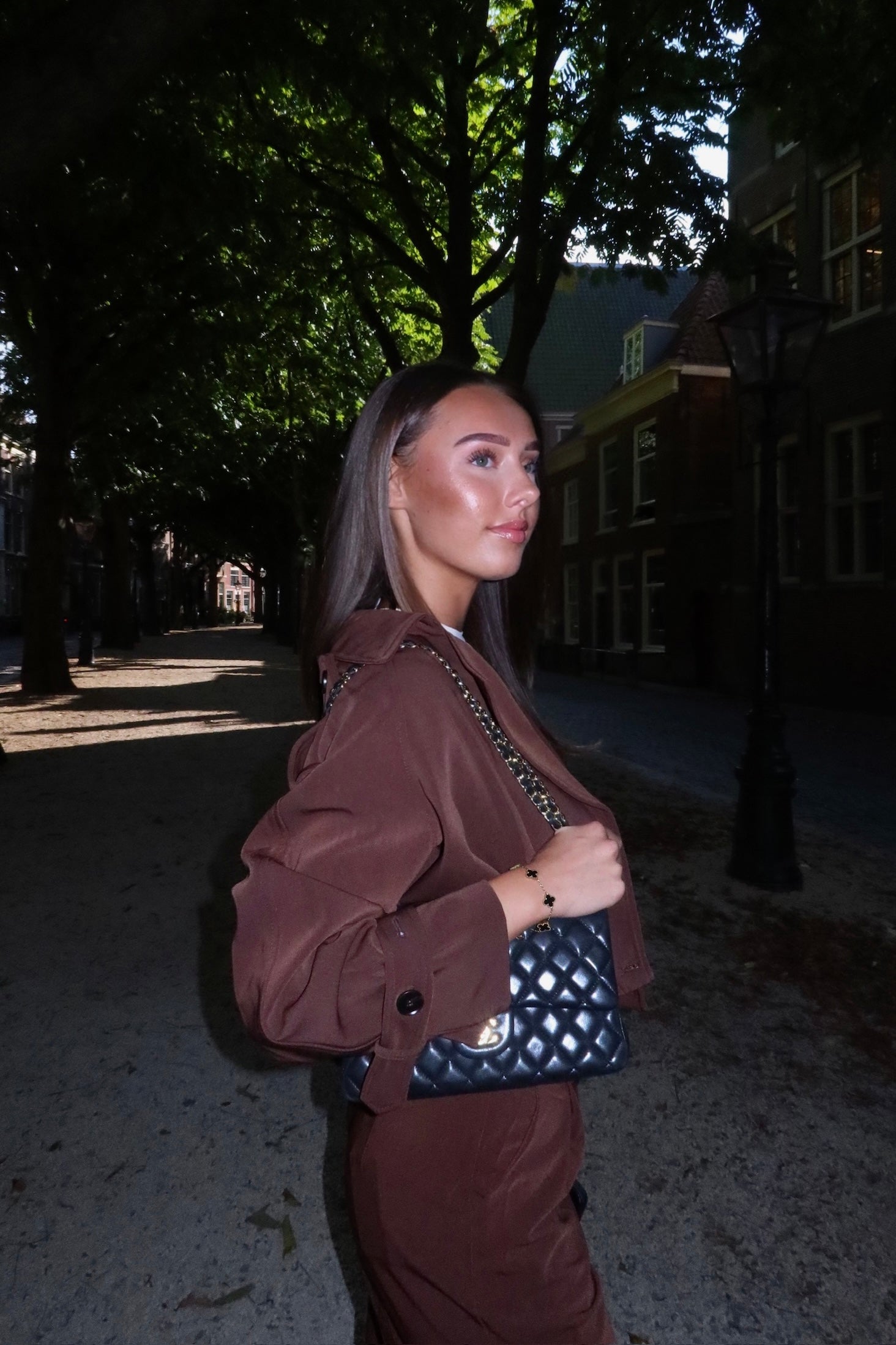 Classy co-ord choco brown women