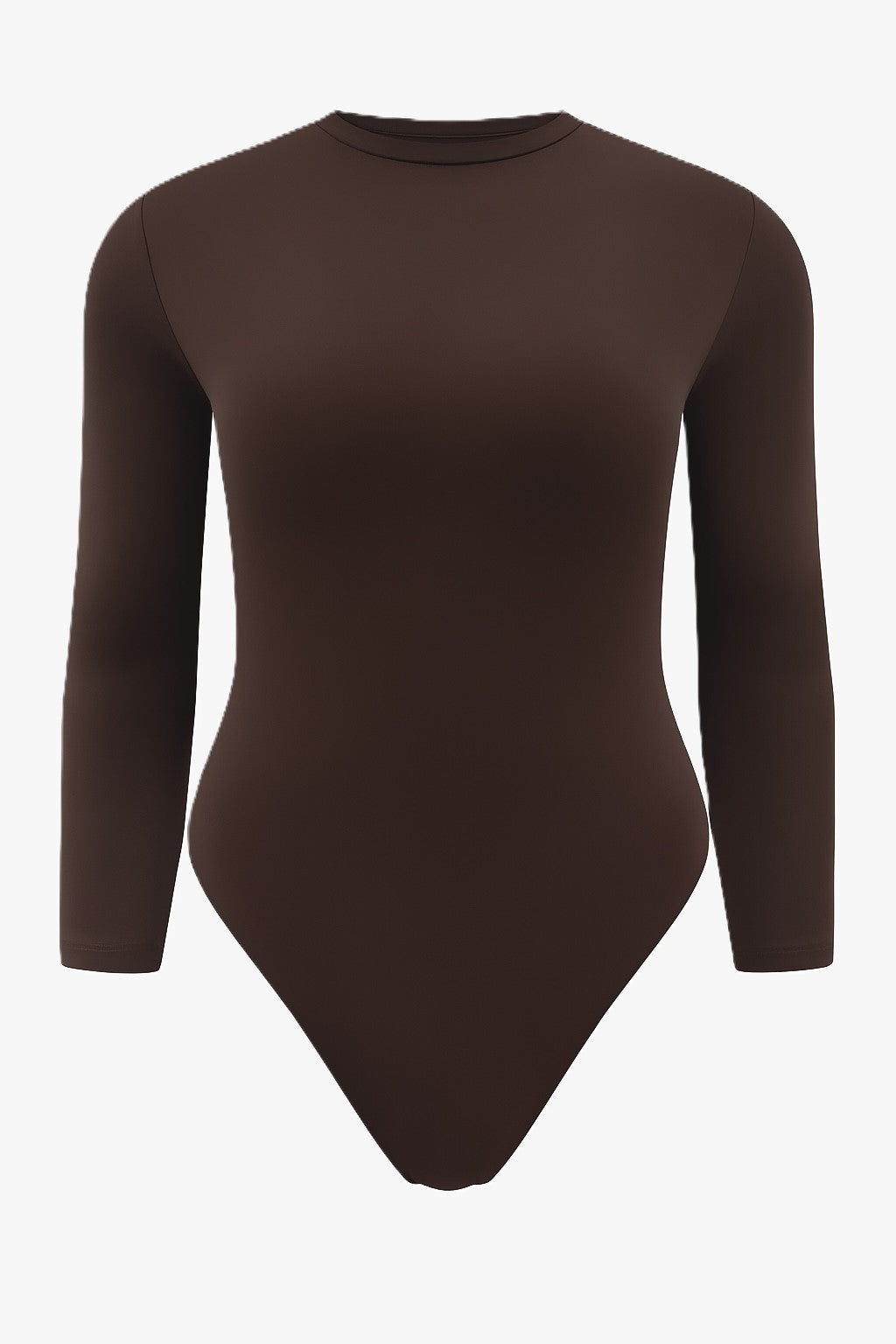 Long sleeve collar body choco brown women