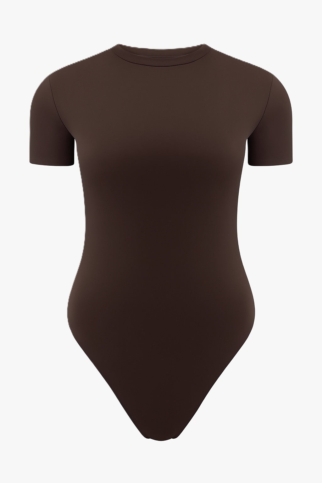 Short sleeve collar body choco brown women