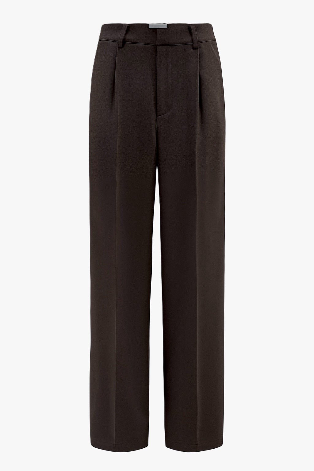 THE CLASSIC WIDE LEG PANTS CHOCO BROWN women — KATE JUNE
