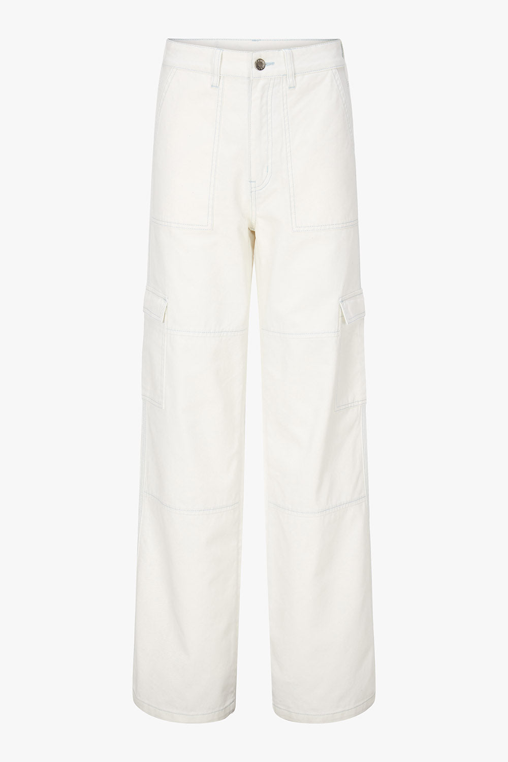 Contrast stitched cargo off-white women