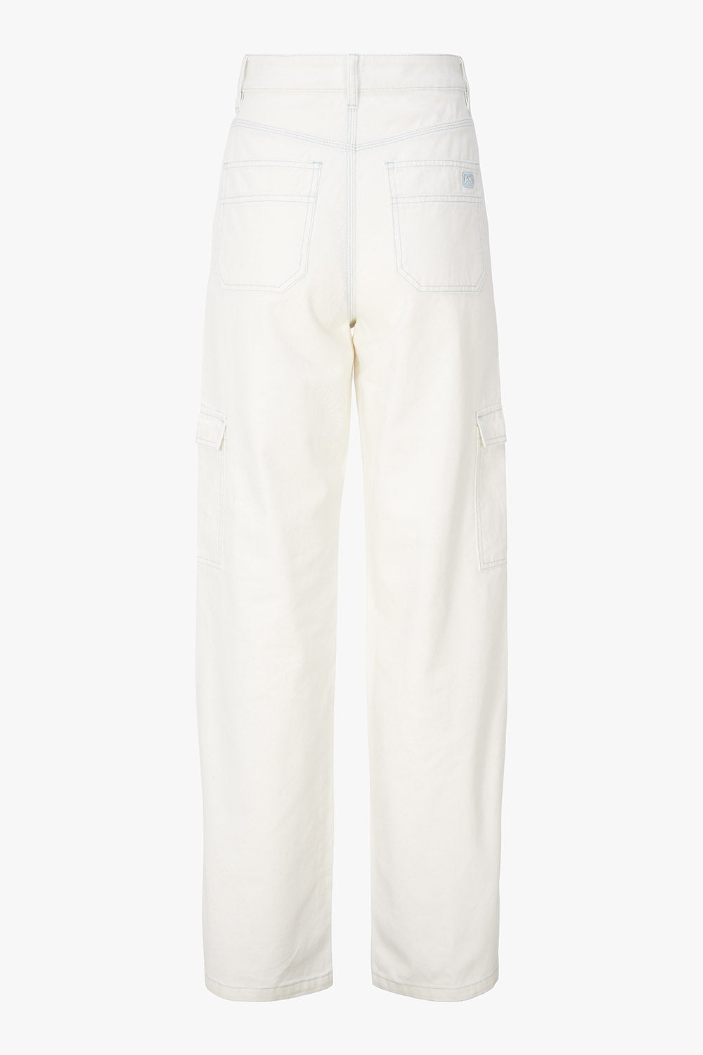 Contrast stitched cargo off-white women