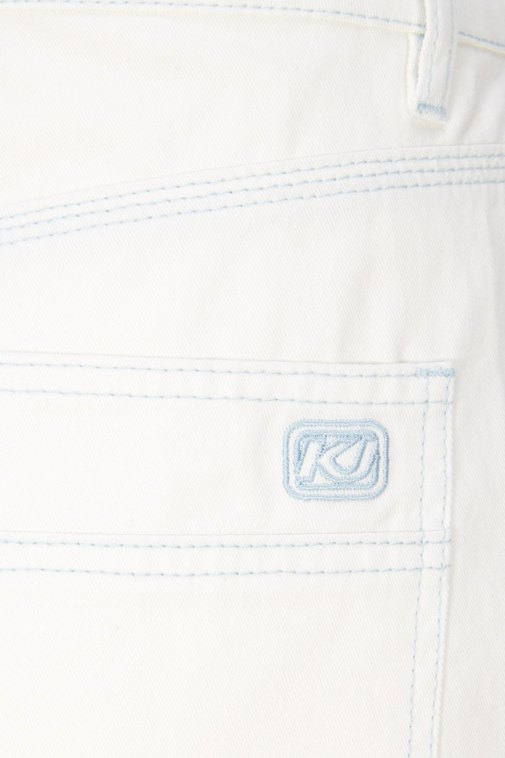 contrast stitched cargo pants detail back side women — KATE JUNE