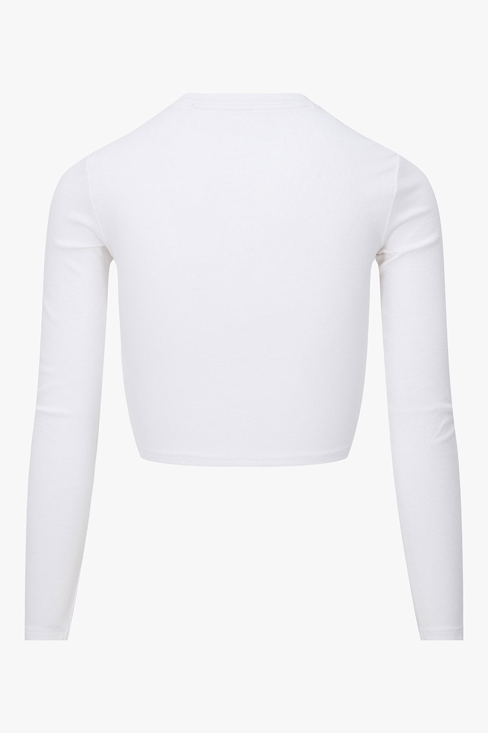THE CROPPED EMBRO TEE OFF - WHITE women — KATE JUNE
