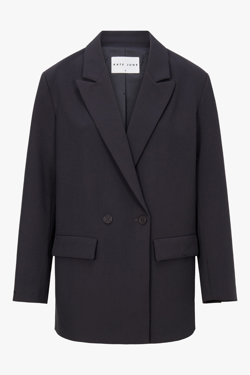 Double breasted blazer dark grey women