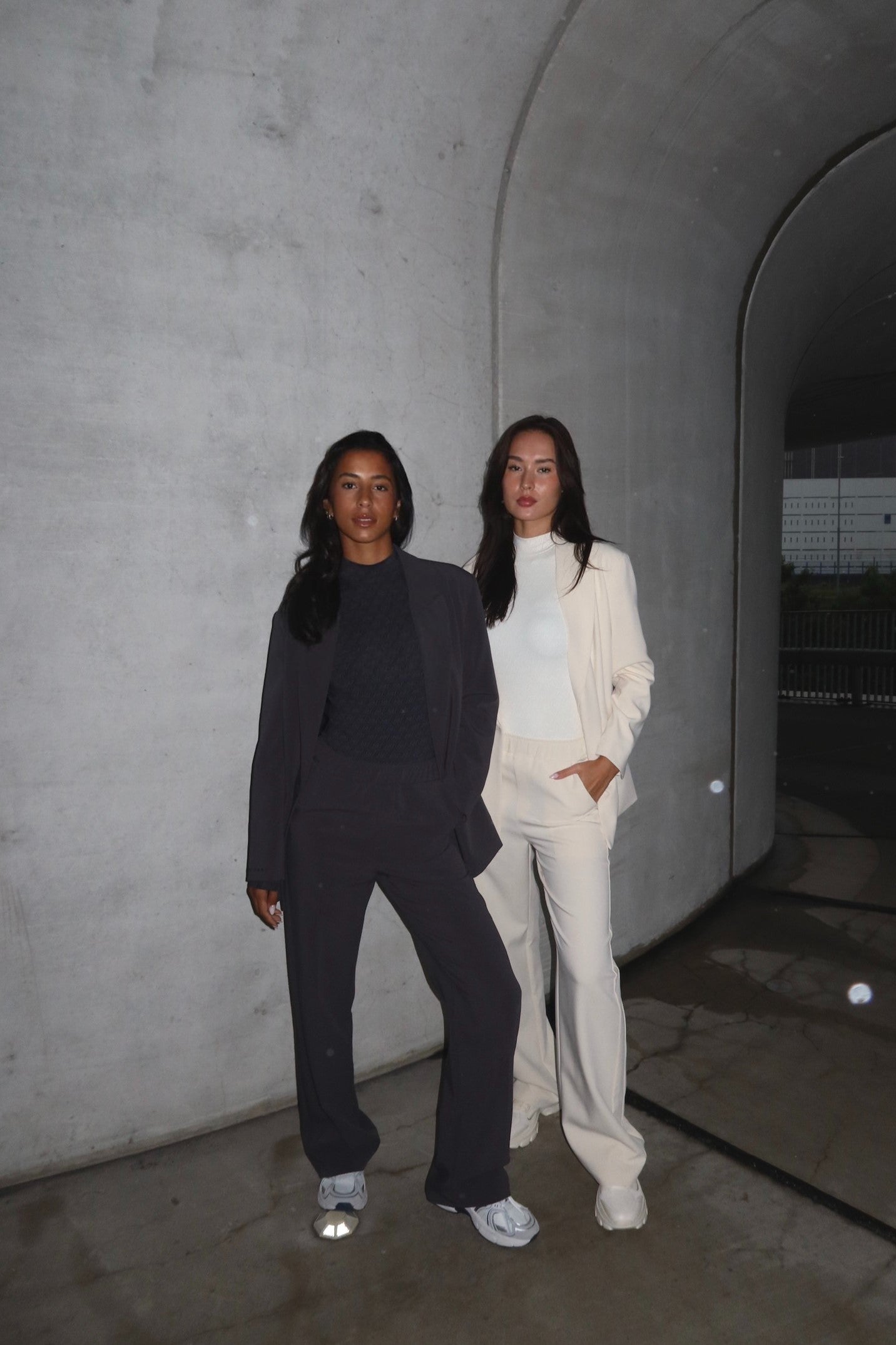 Co-ord set blazer suitpants kit dark grey women