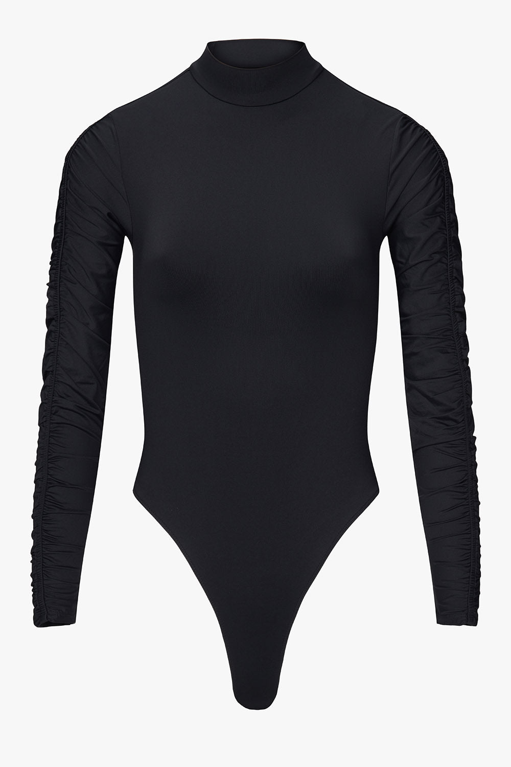 Gathered longsleeve body black women
