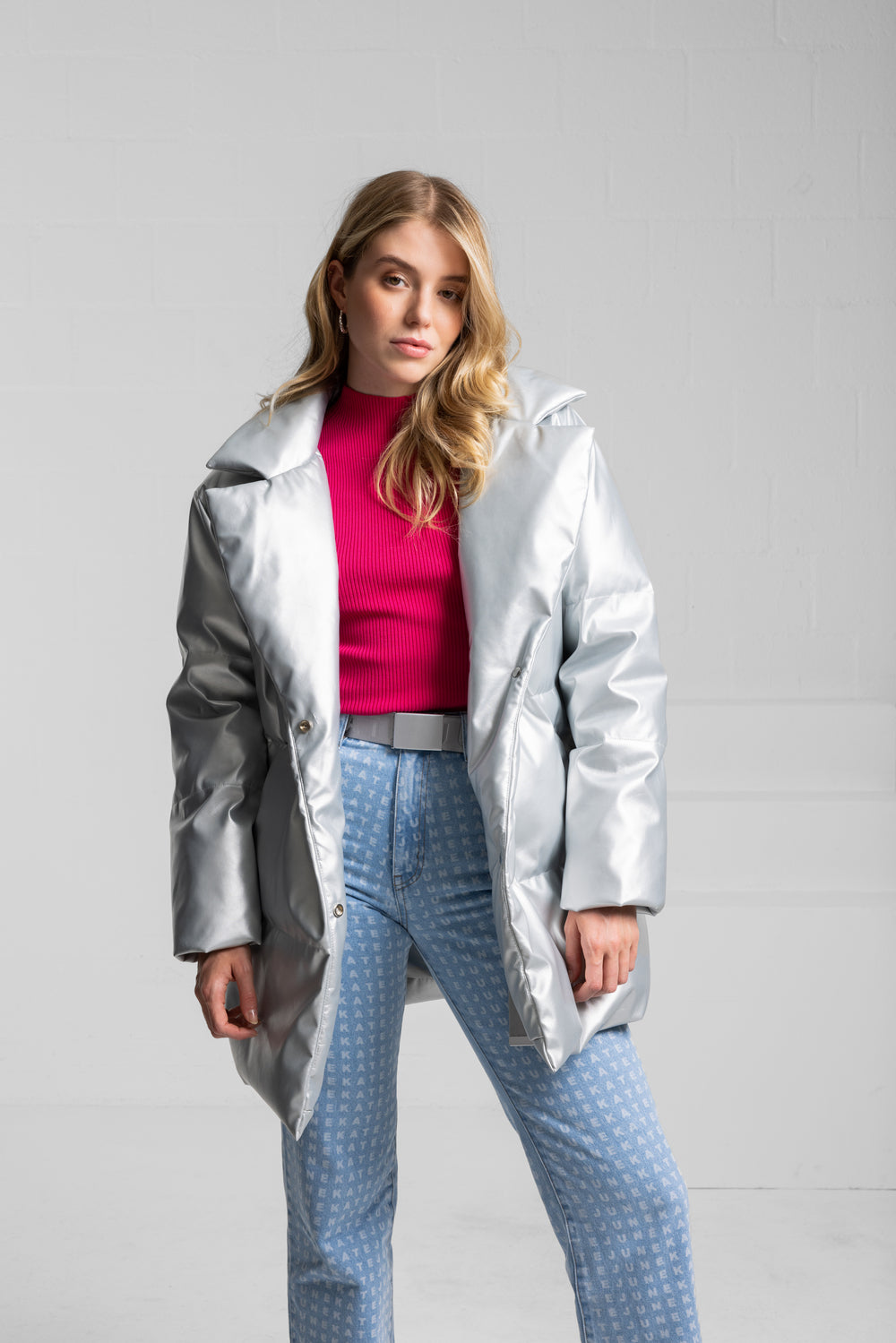 Straight leg jeans lasered women