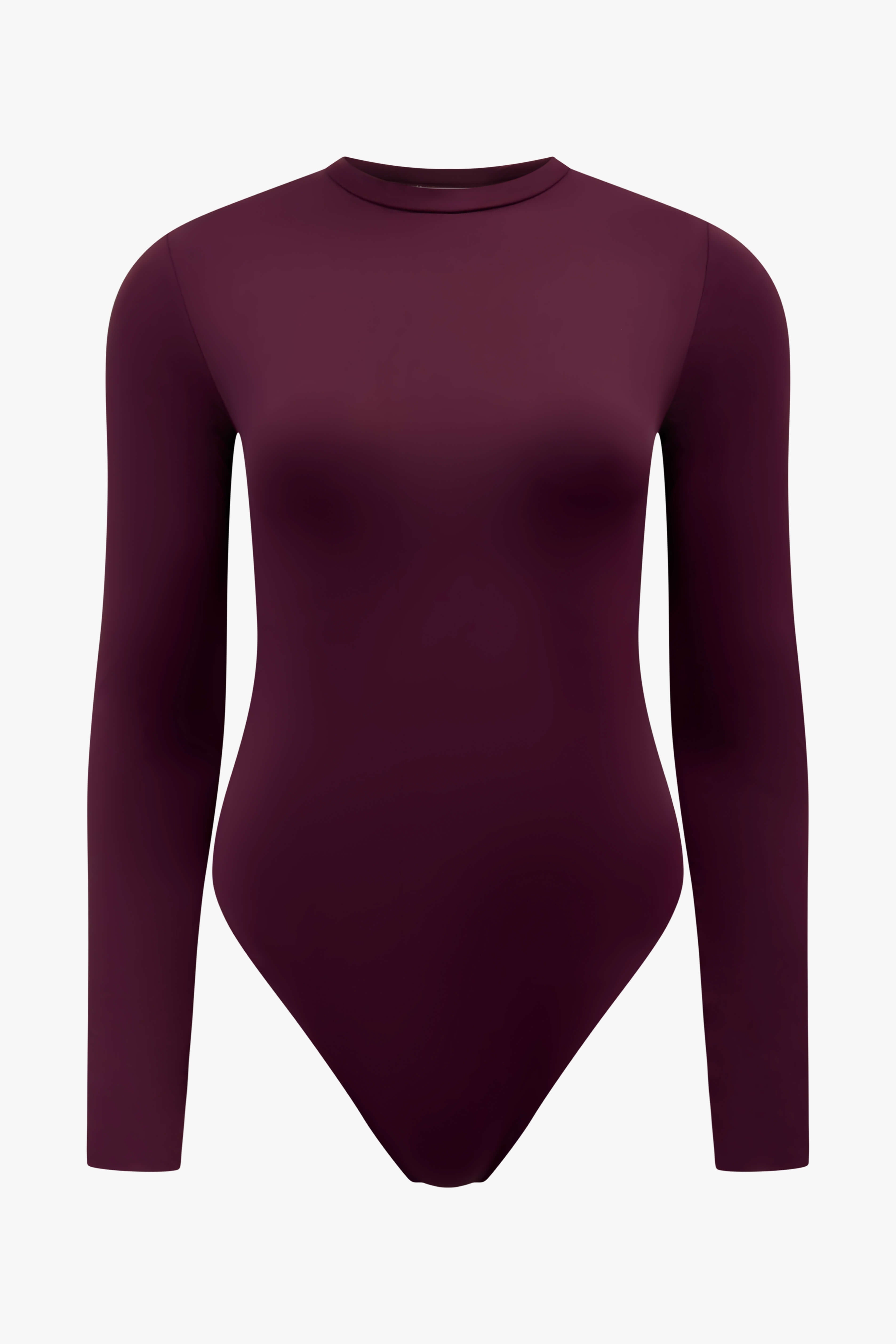 THE LONG SLEEVE COLLAR BODY BURGUNDY women — KATE JUNE