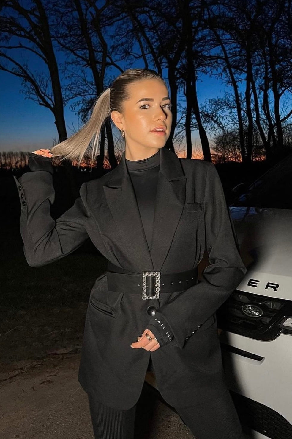 Mock neck body black women