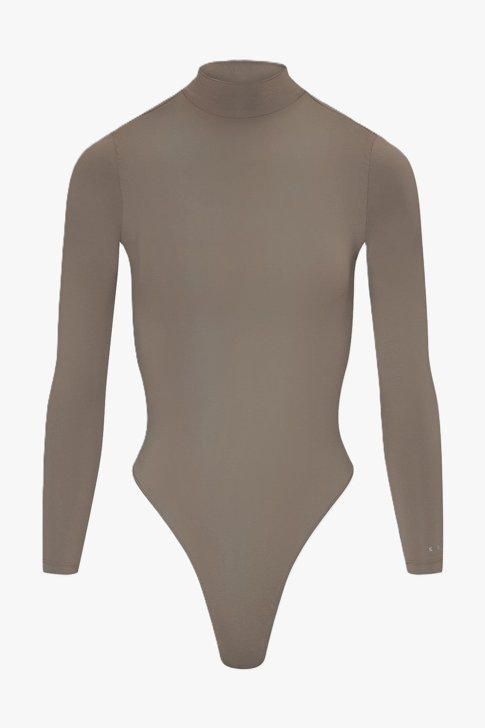 Mock neck body taupe women