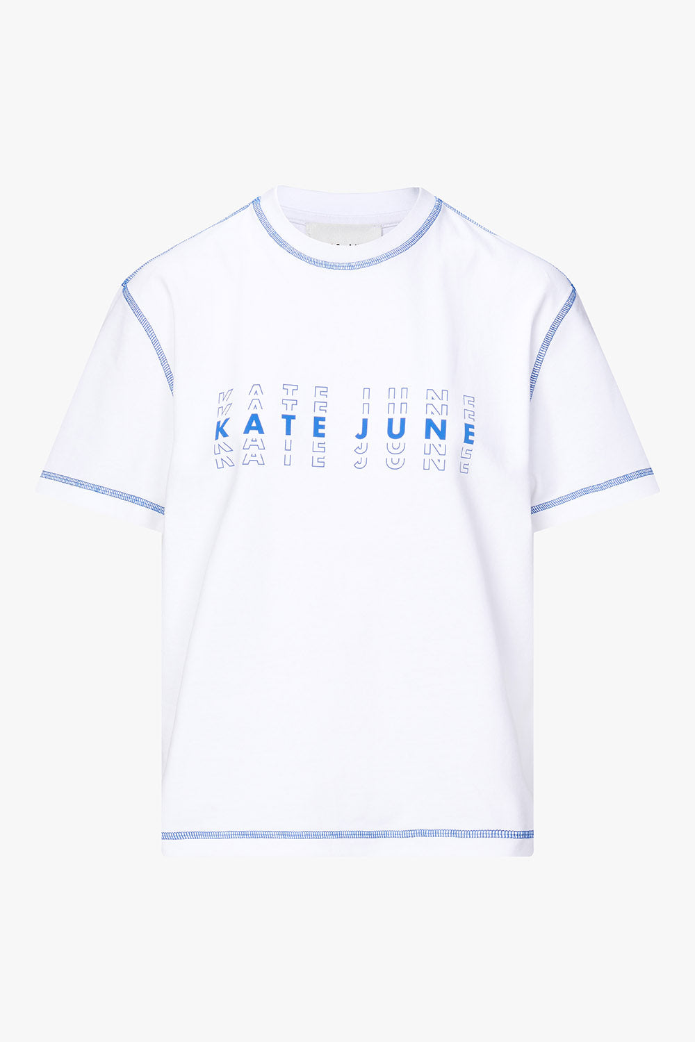 Oversized logo tee blue women