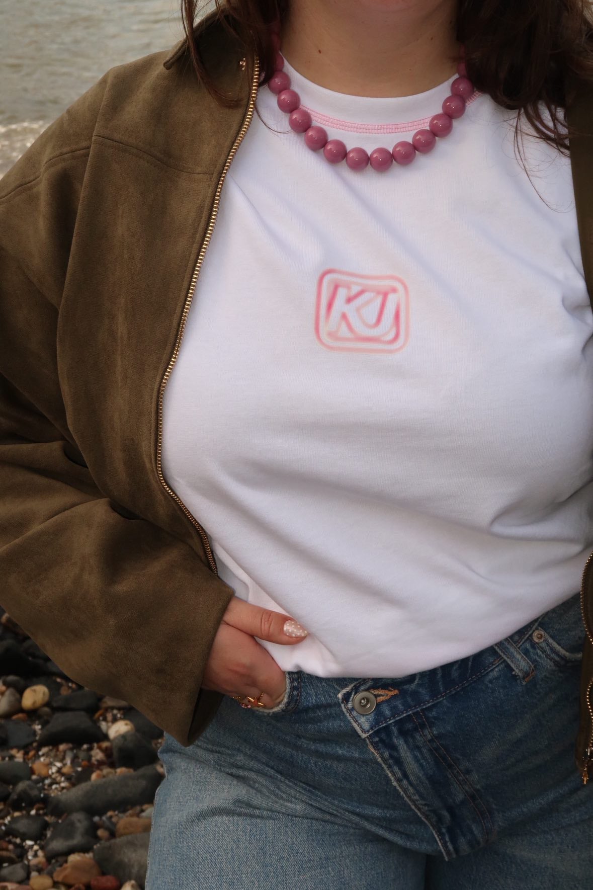 THE OVERSIZED LOGO TEE PINK women — KATE JUNE