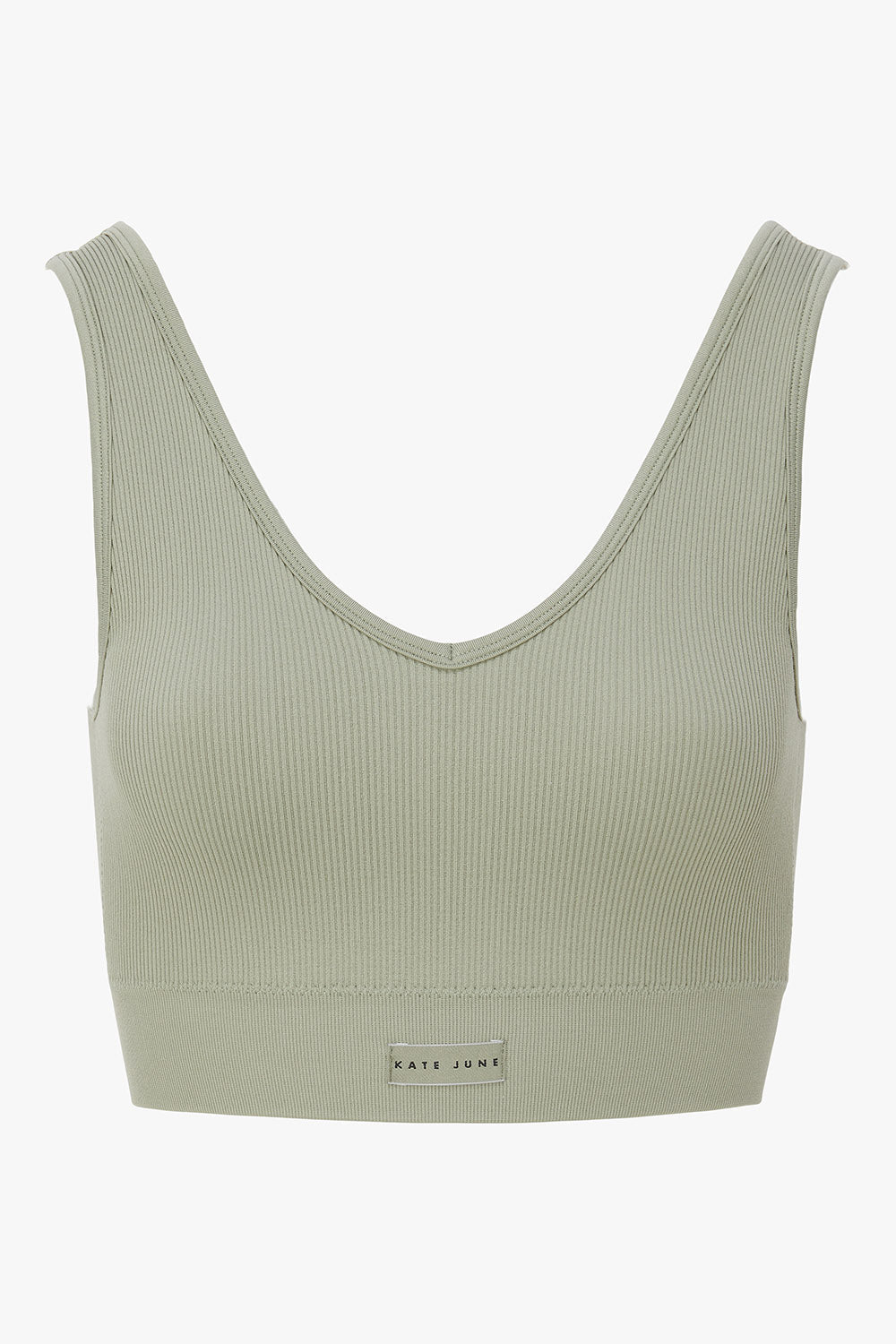 Seamless gym set army green women
