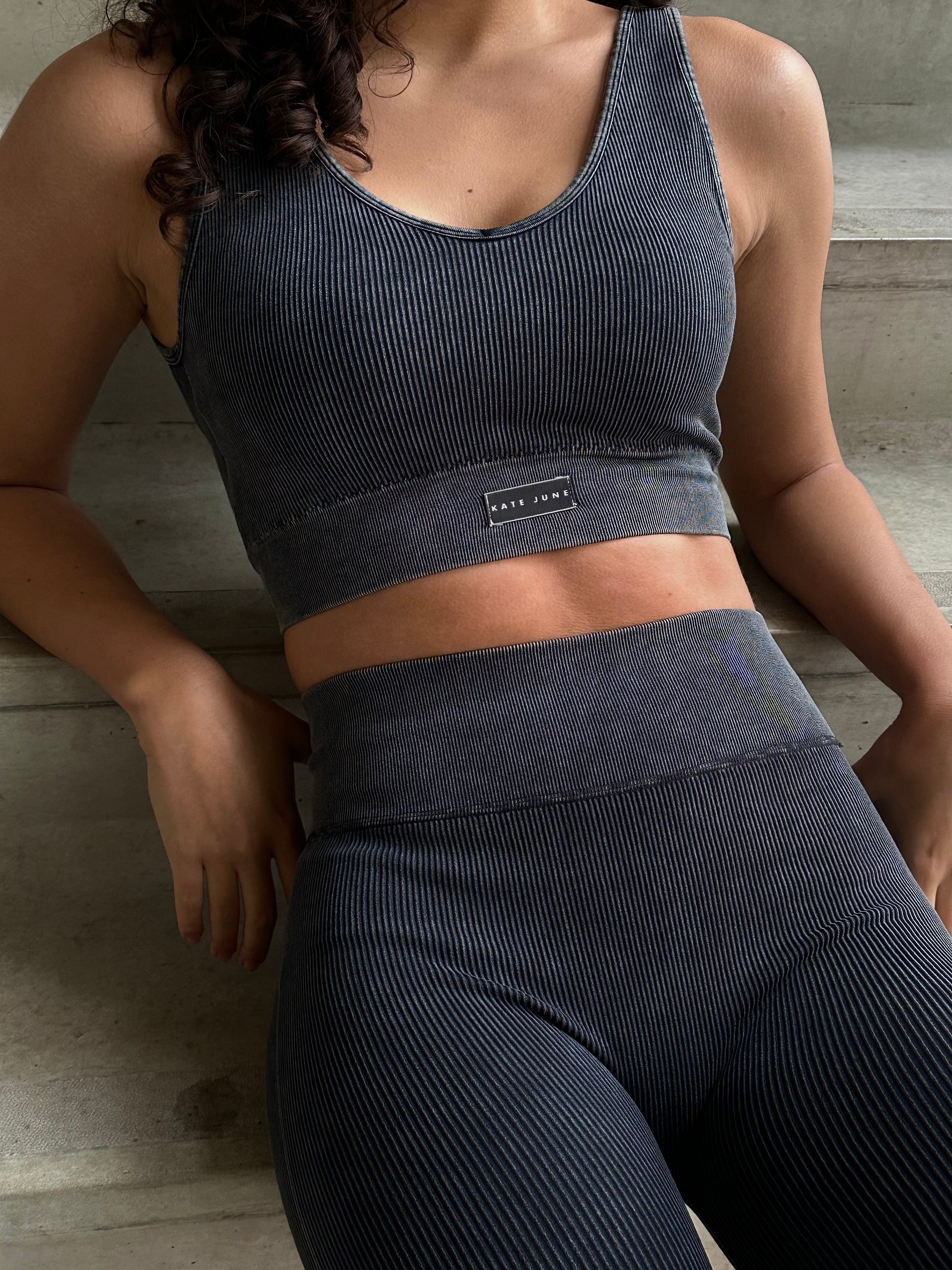 Seamless gym set grey women
