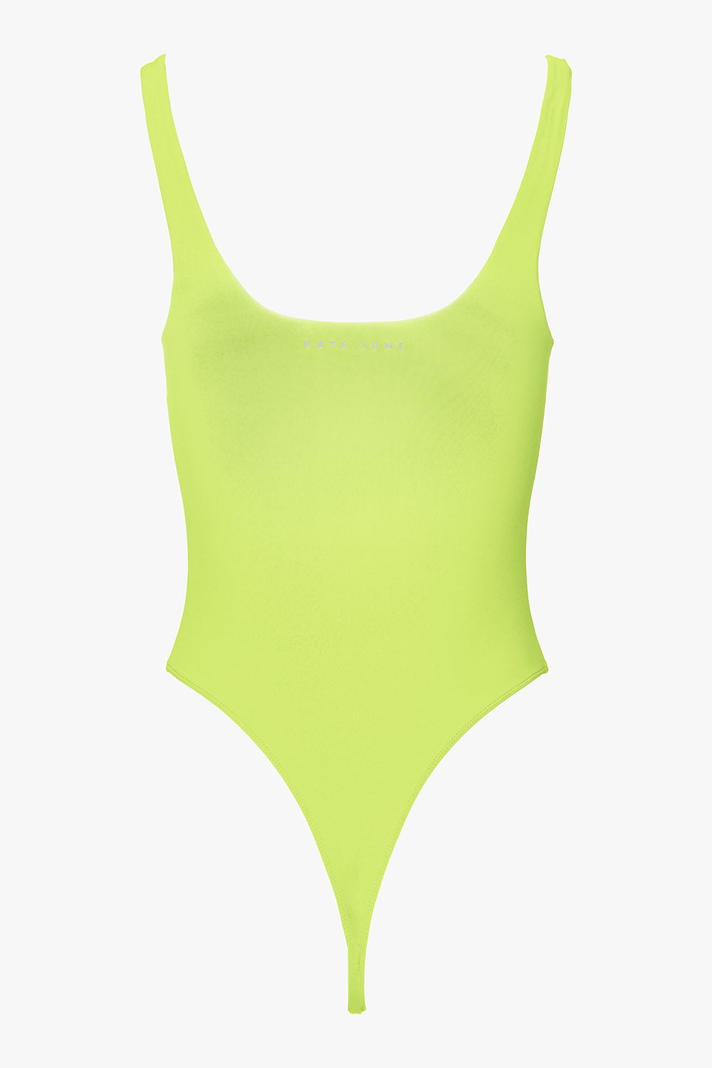 Sleeveless square neck body lime green women