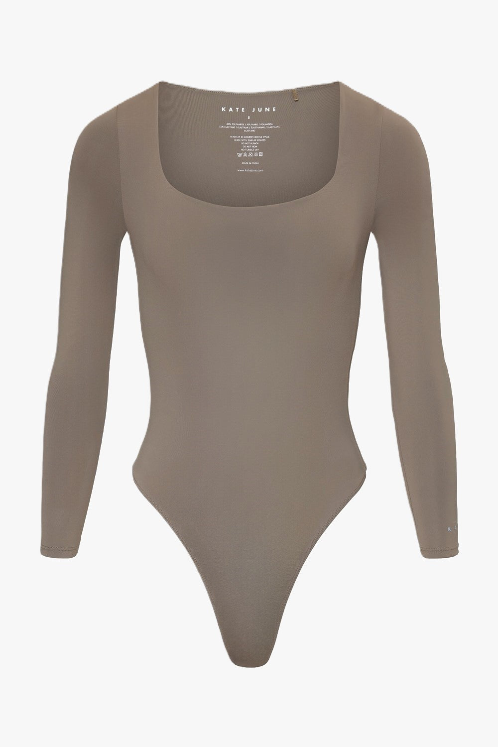 Square neck body taupe women