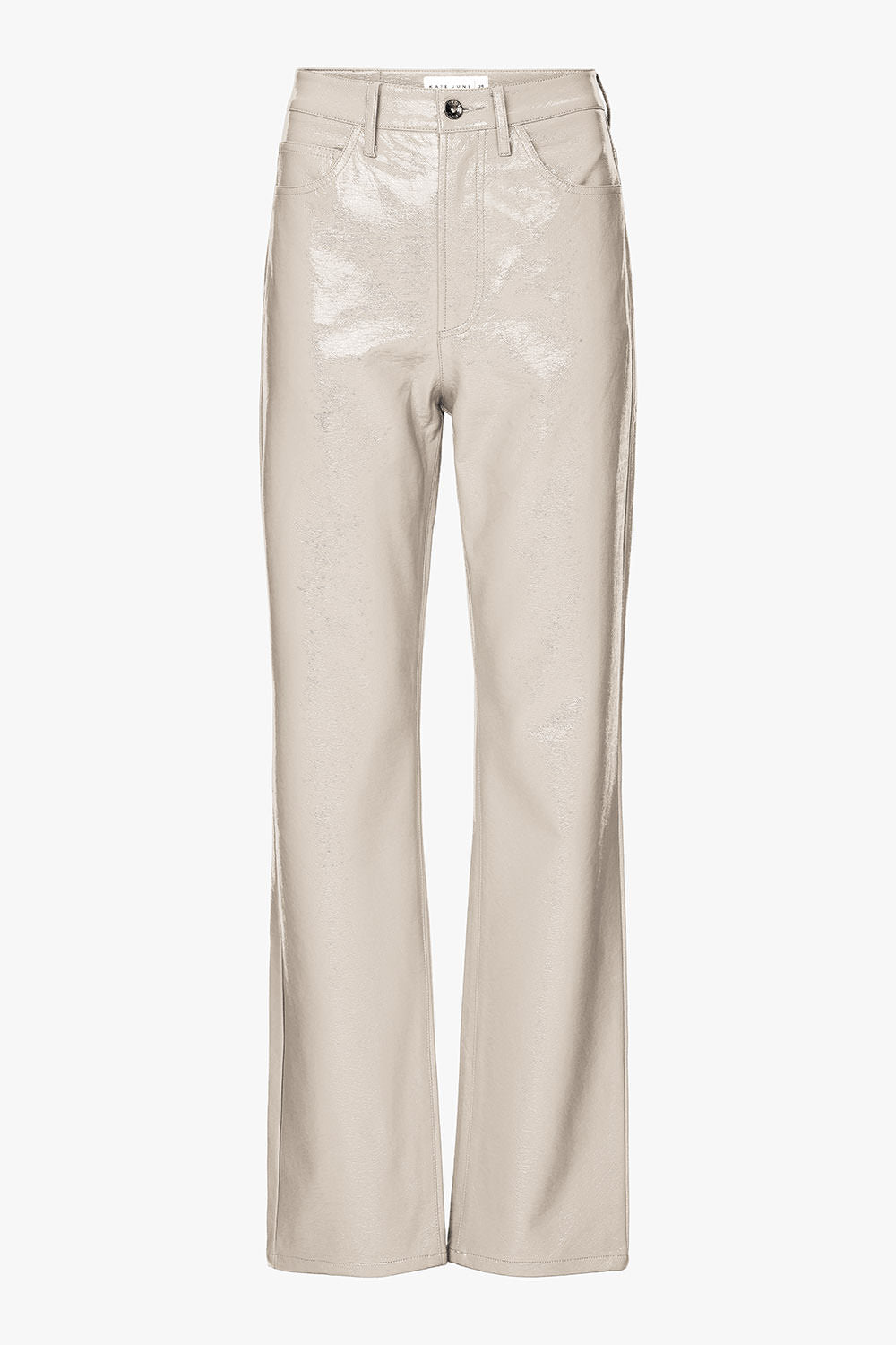 Vinyl straight leg pants sand women