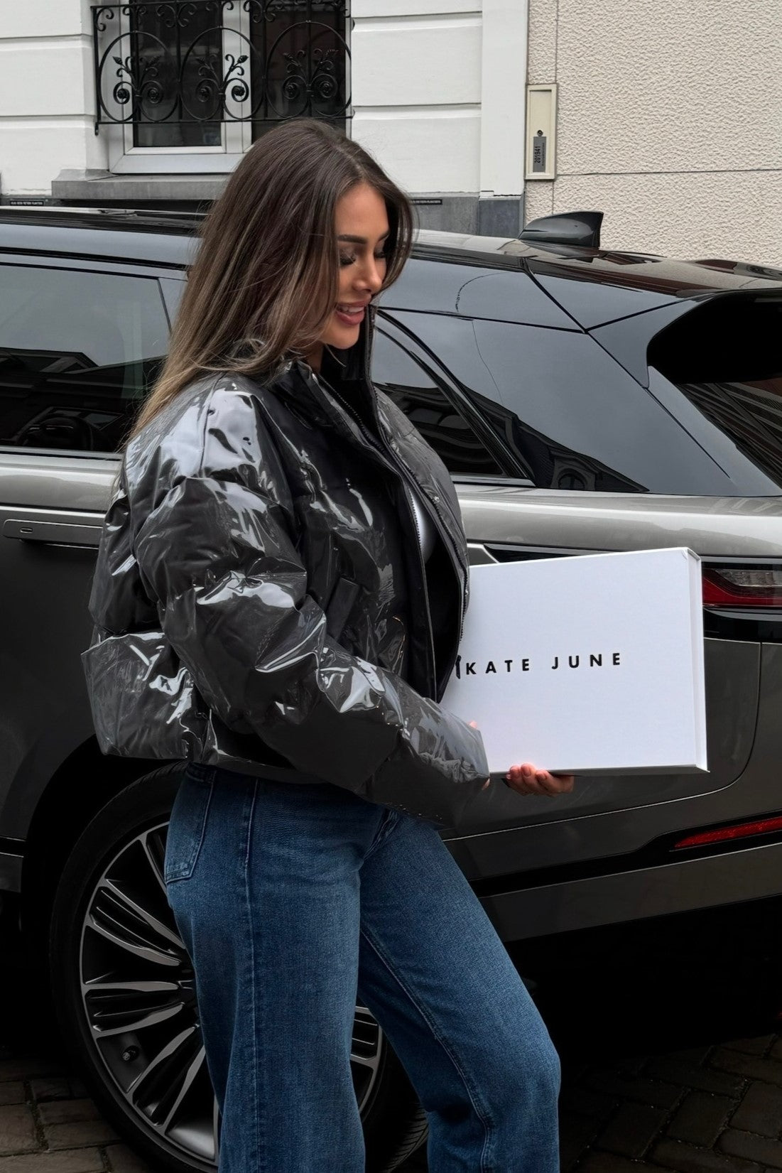 THE GLOSSY PATENT COAT
