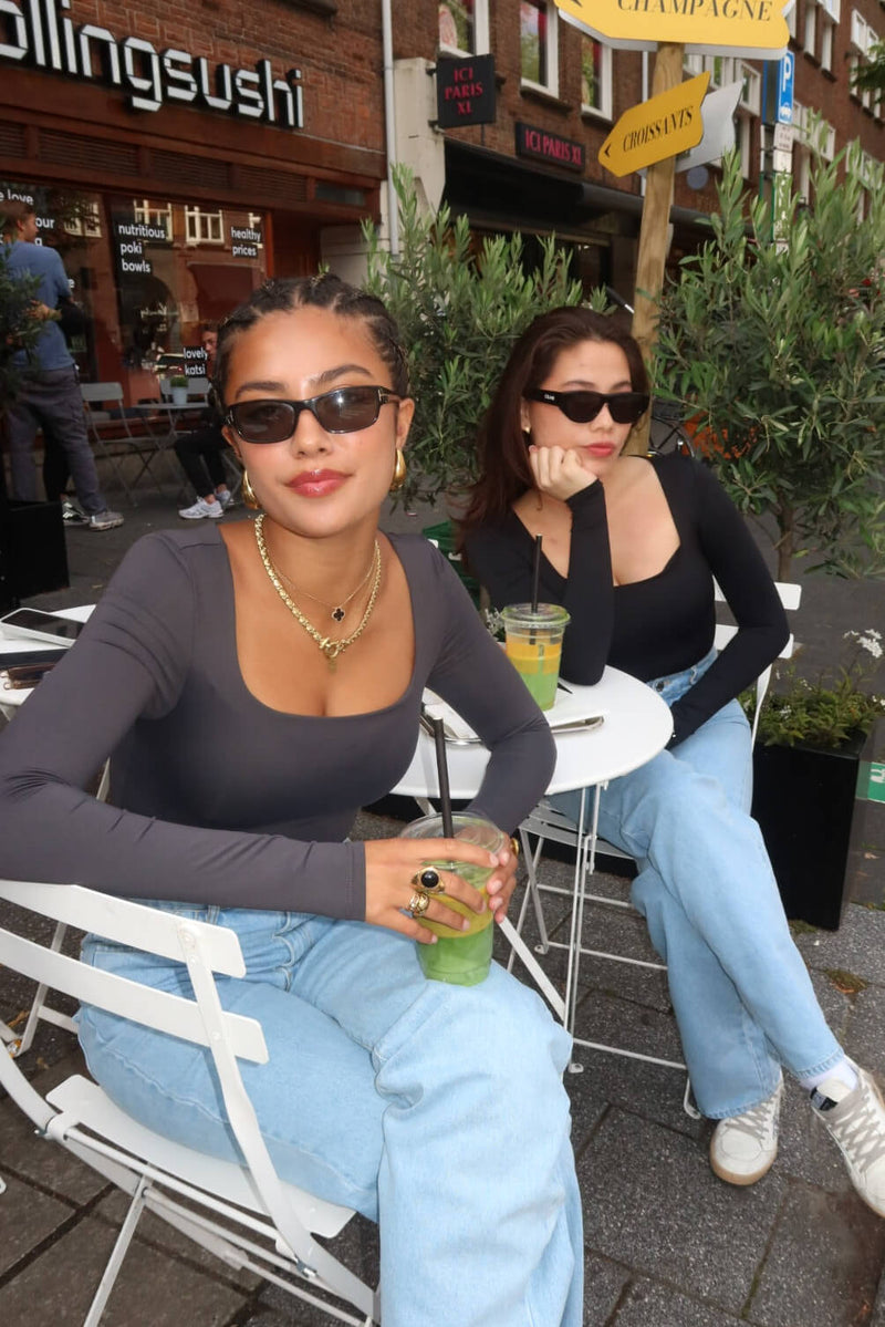 KATE JUNE summer style — matcha on the terrace