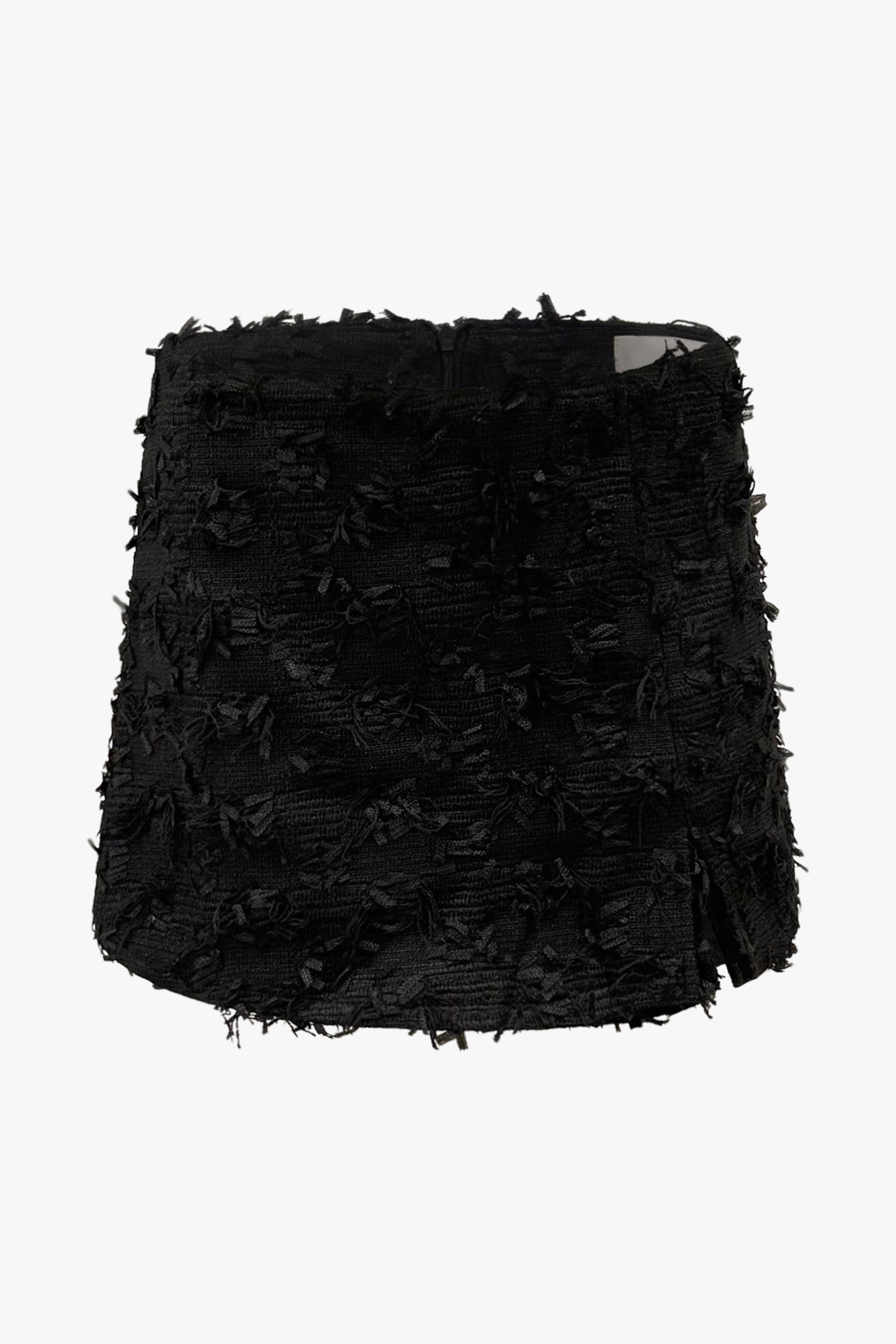 The bouclé detail skort black women