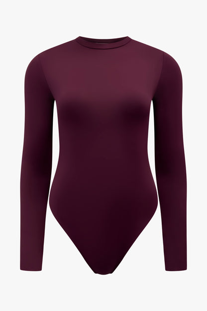 The longsleeve collar body burgundy women