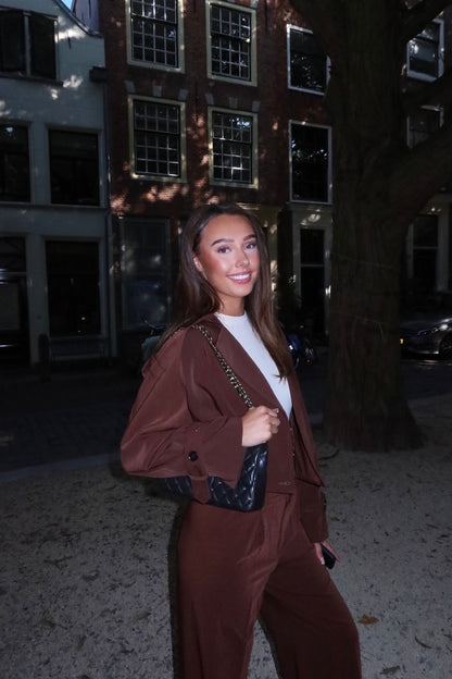 Classy co-ord choco brown women