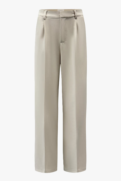 Classic wide leg pants beige women