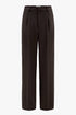 Classic wide leg pants choco brown women