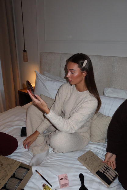 fluffy lounge co-ord sand women