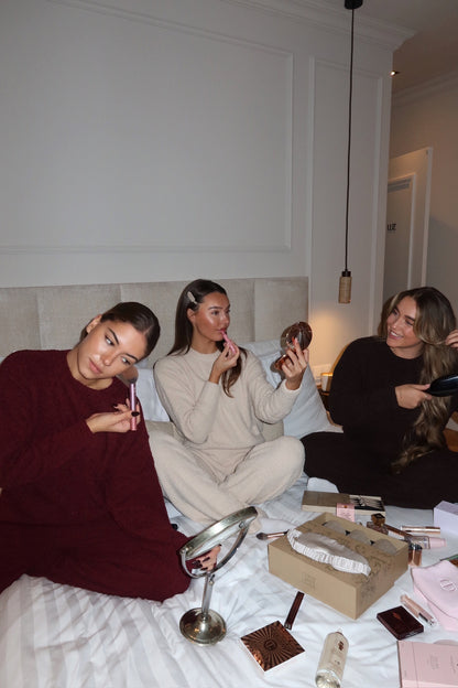 fluffy wide leg pants burgundy women