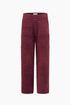 fluffy wide leg pants burgundy women