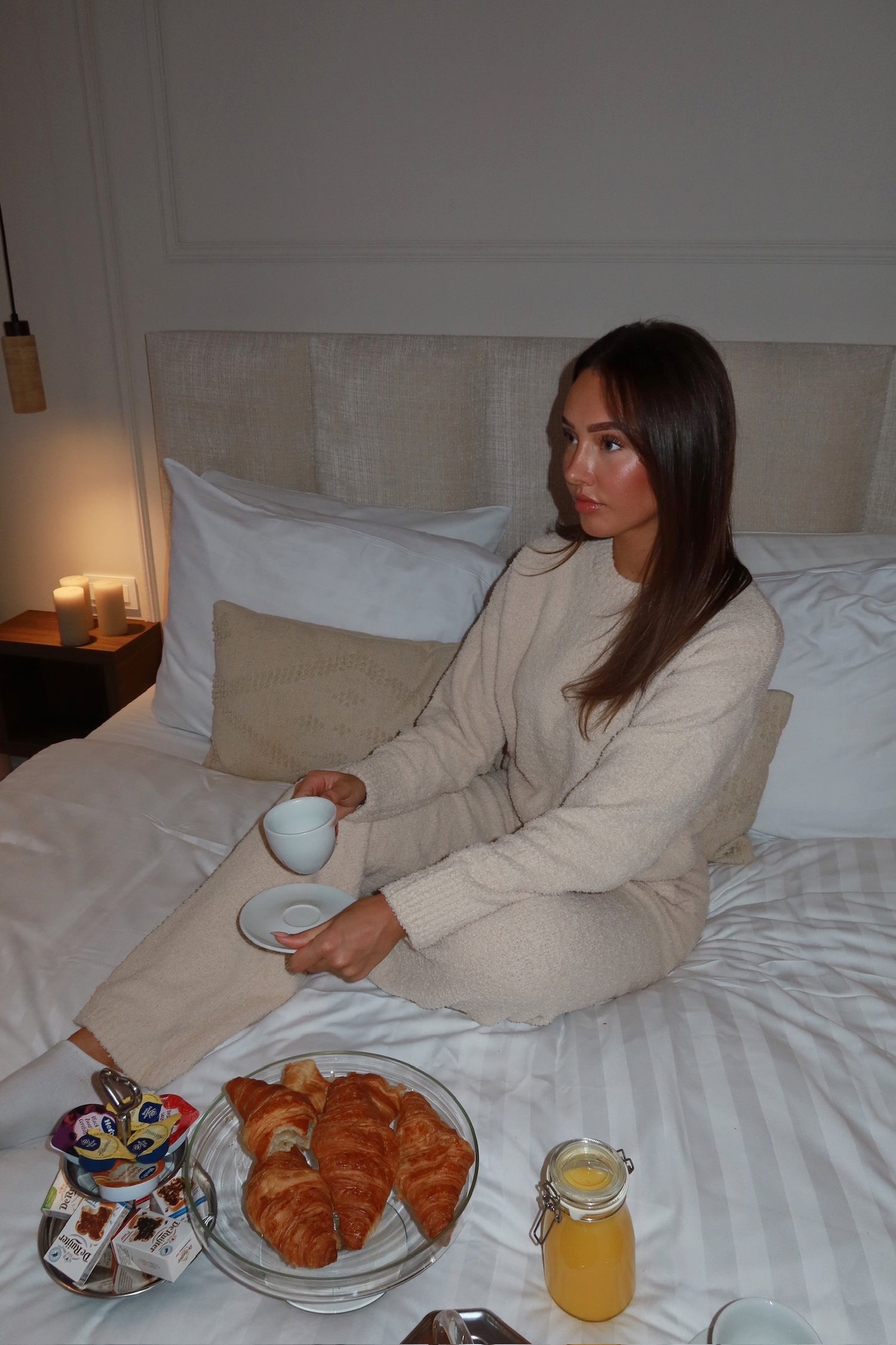 fluffy wide leg pants sand women