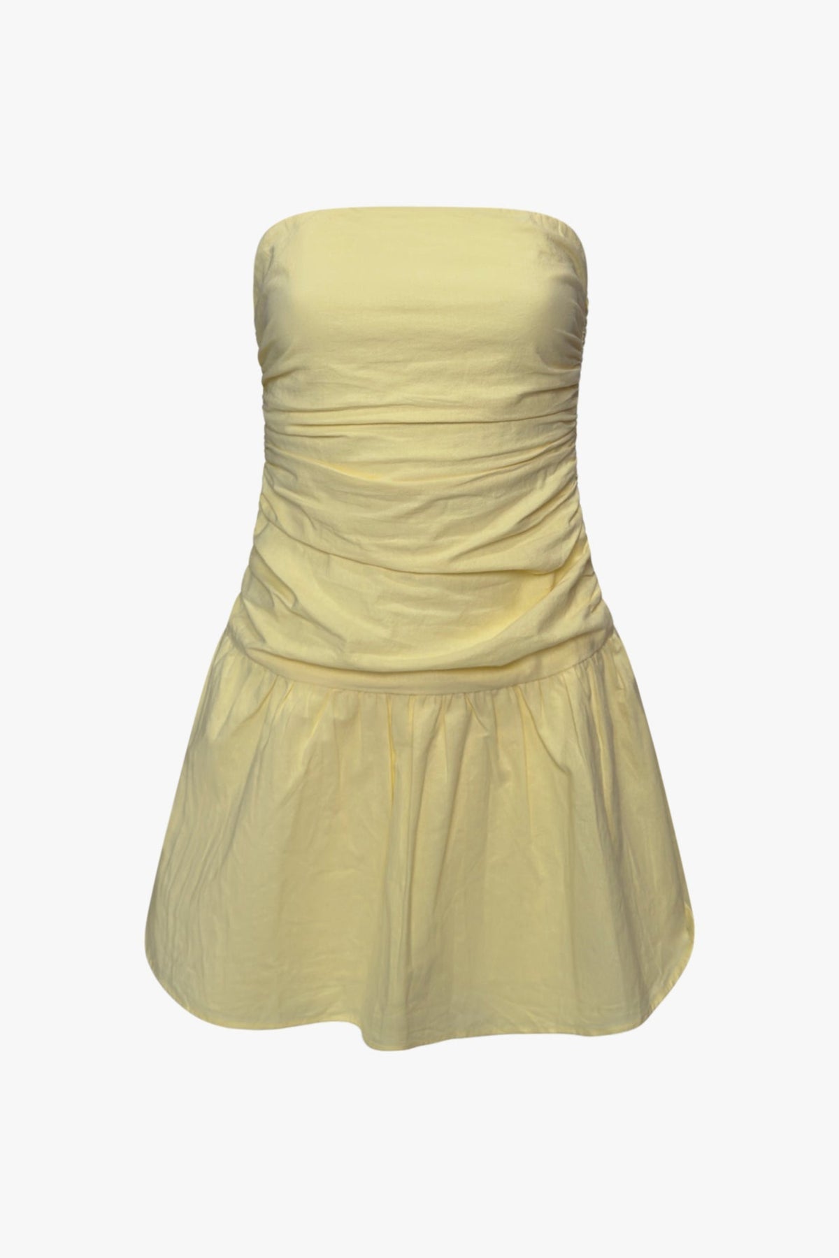 THE BANDEAU MINI DRESS YELLOW women — KATE JUNE