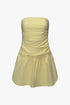 THE BANDEAU MINI DRESS YELLOW women — KATE JUNE
