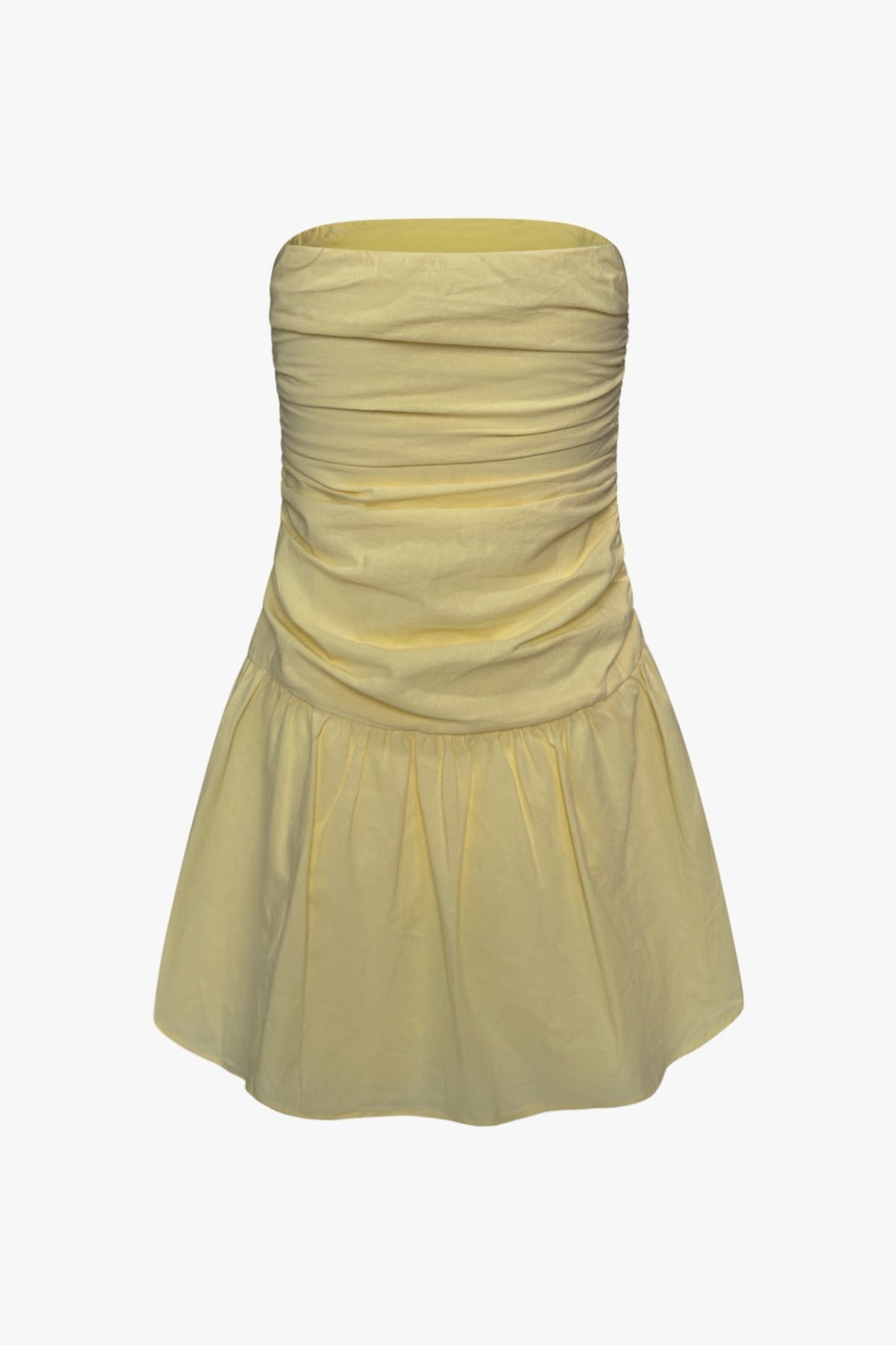 THE BANDEAU MINI DRESS YELLOW women — KATE JUNE