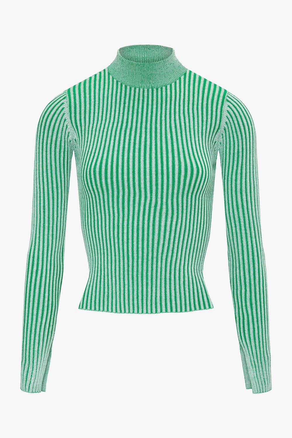 THE CONTRAST RIB PULL GREEN women — KATE JUNE