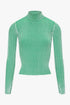 THE CONTRAST RIB PULL GREEN women — KATE JUNE