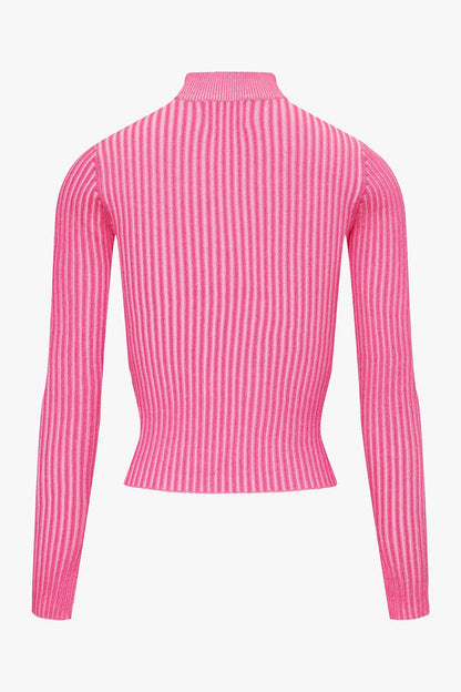 THE CONTRAST RIB PULL PINK women — KATE JUNE