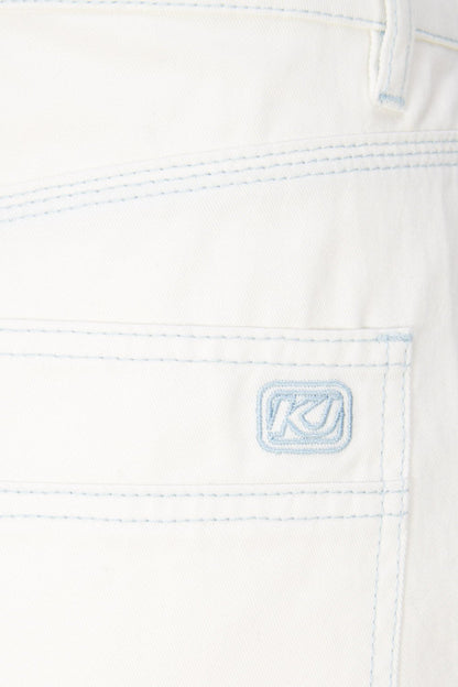 contrast stitched cargo pants detail back side women — KATE JUNE