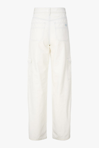contrast stitched cargo pants back view women — KATE JUNE