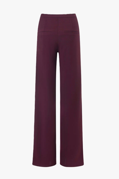 THE CREPE WIDE LEG PANTS BURGUNDY women — KATE JUNE