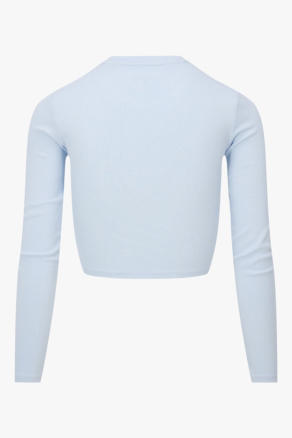 THE CROPPED EMBRO TEE ICE BLUE women — KATE JUNE